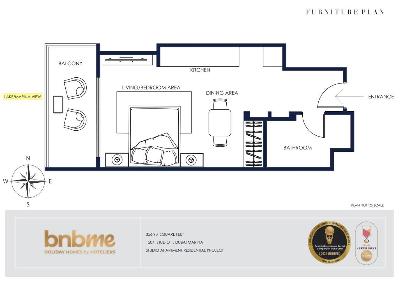 Bnbmehomes - Beautiful Lake View Studio Near Marina - 1504 Dubai Buitenkant foto